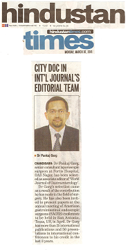 Hindustan Times - 7 March, 2011- City Doc in International Journal's Editorial team
