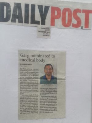 Daily Post- 28 October, 2012- Garg nominated to Medical body.